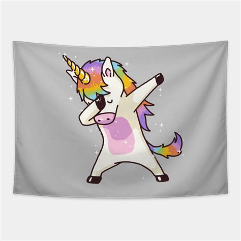 Dabbing Unicorn Shirt Dab Hip Hop Funny Magic Unicorn Tapestry