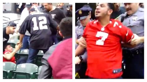Raiders Fans Beat Up 49ers Fan Beatdown Fan Get Arrested Video