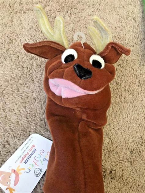 Rare Collectors Baby Einstein Bath Puppet Reindeer And Lion Sewn Tags