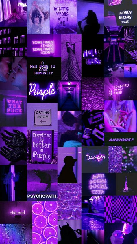Download hd aesthetic wallpapers best collection. Purpleness in 2020 | Aesthetic collage, Neon wallpaper, Purple wallpaper