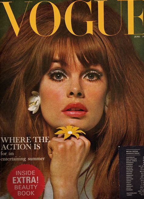 Vogue June 1965 Modeljean Shrimptonenglish Voguejune 19 Fashion