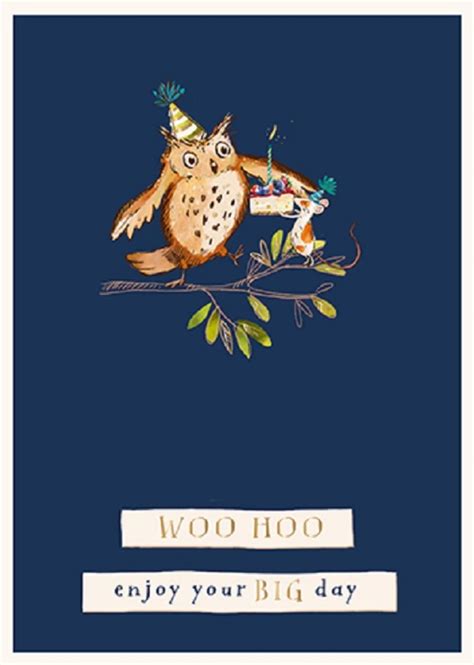 Woo Hoo Owl Birthday Greeting Card Cards