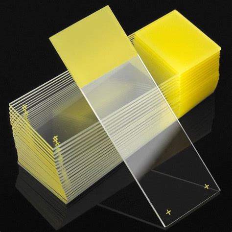 Positive Charged Microscope Slides Color Coded 90° Ground Edges 90° Corners