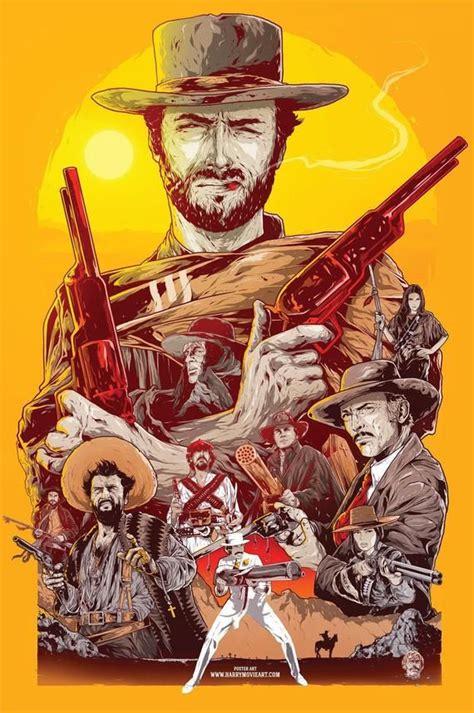Clint Eastwood Western Movies Vintage Posters Canvas Printing Wall