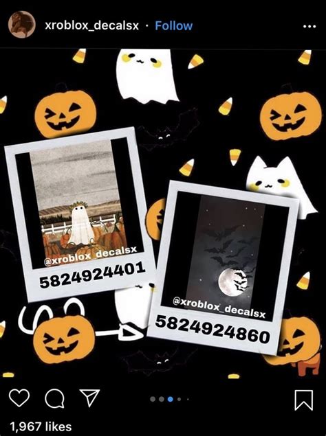 Not Mine¡ Credits To Xrobloxdecalsx On Insta Halloween Decals Fall