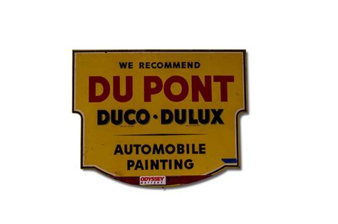 Dupont Automobile Painting Painted Metal Sign Passion For The Drive