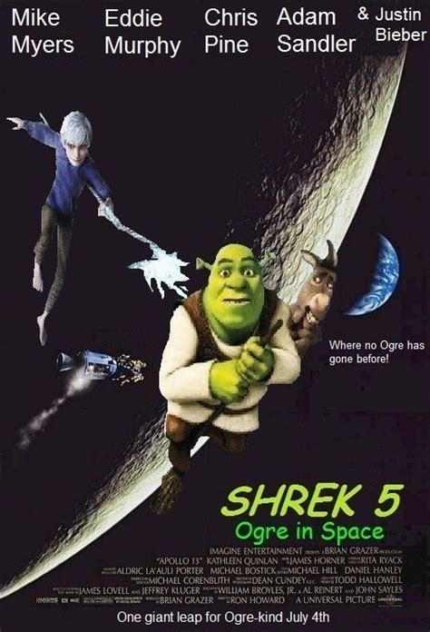 It ain't easy bein' green — especially if you're a likable (albeit smelly) ogre named shrek. Shrek 5 Movie ideas - Shrek goes to Space by Trackforce on ...