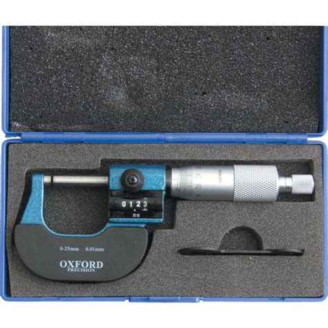 Oxford Mechanical Manual Micrometer 0 25mm0 1 2418 0025 Cromwell Tools