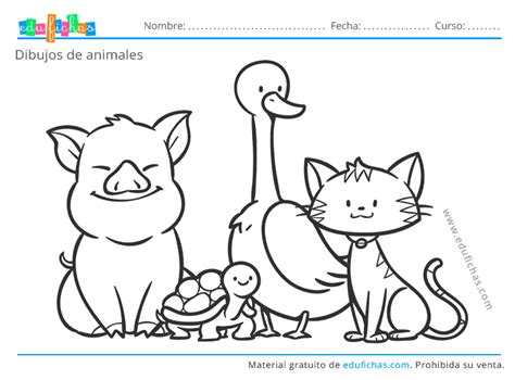 Mejores Dibujos de Animales para Colorear. Descargar Gratis en PDF