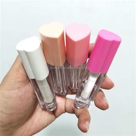 New Heart Shaped Empty Big Wand Celar Liptint Lipgloss Container Tubes