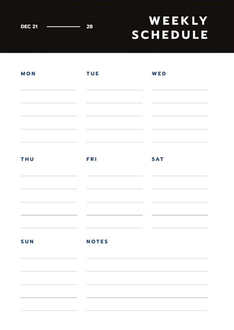 Simple Weekly Planner Online Planner And Notepad Template Vistacreate