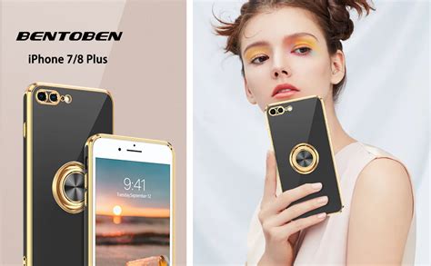 Bentoben Iphone 8 Plus Case Iphone 7 Plus Case Ring Holder Edge