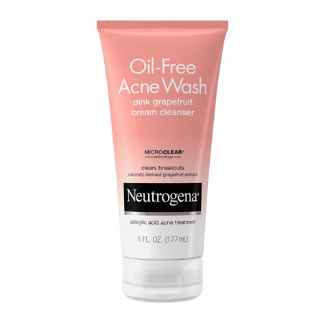 Neutrogena Oil-Free Acne Cream Facial Cleanser, for Oily Skin, Acne