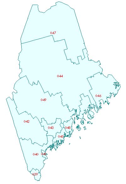 Maine Zip Code Map Maine Postal Code
