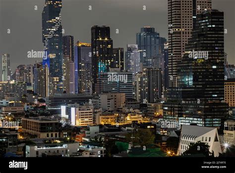 Bangkok Thaïlande 22 Août 2022 Gratte Ciels Dans Le Quartier Des