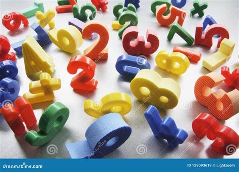 Plastic Numbers Stock Image Image Of Objects Schooling 129093619