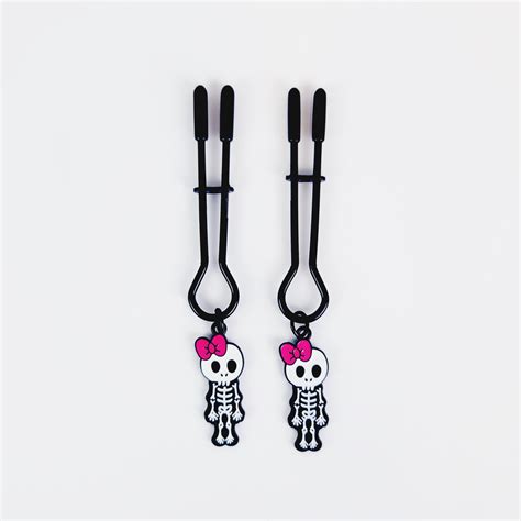Skeleton Nipple Clamps Halloween Sex Toy For Women Bdsm Submissive Why Bee Normal
