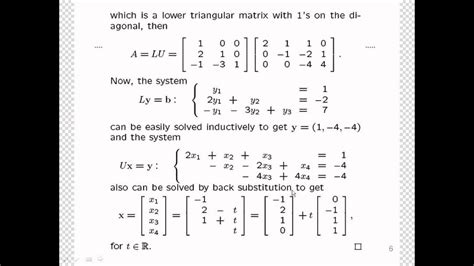 Assume the forward transform is written by y=ax =. SKKU-MATH-MT-CH1-8 LDU factorization - YouTube