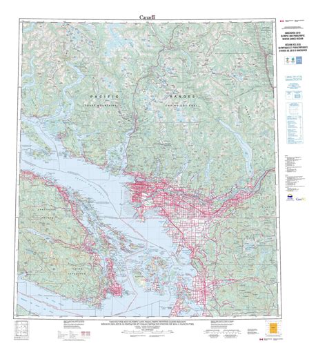 Vancouver Topographic Map Winter Games Region Map
