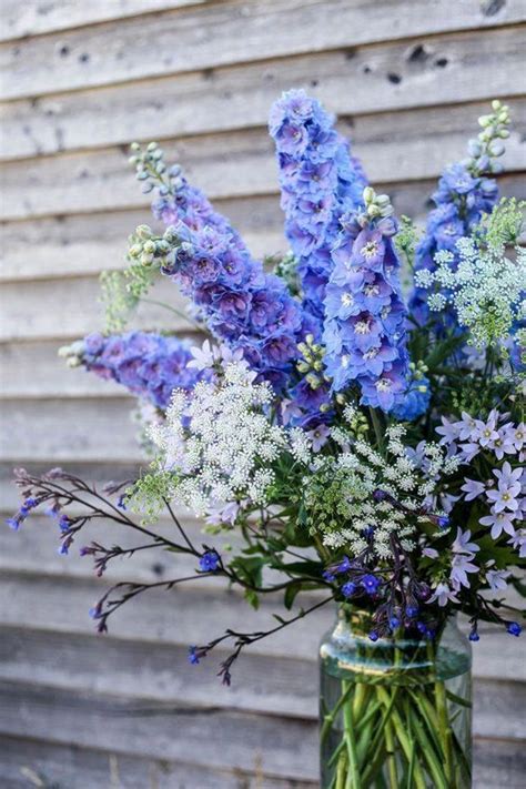 16 Stunning Summer Wedding Flowers Dusty Blue Delphiniums Wedding