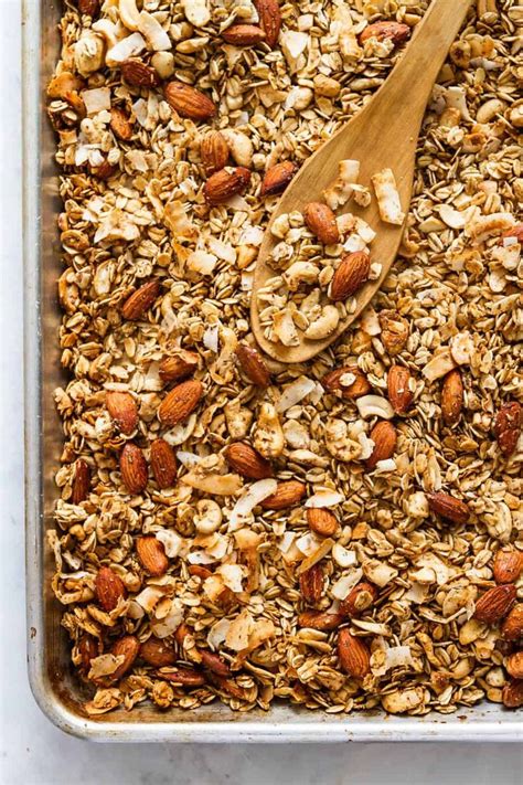 Healthy Homemade Granola Naturally Sweetened With Maple Syrup And