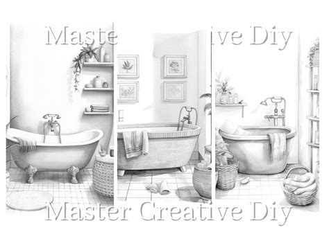 35 Boho Interior Design Coloring Pages For Adultsgrayscale Etsy