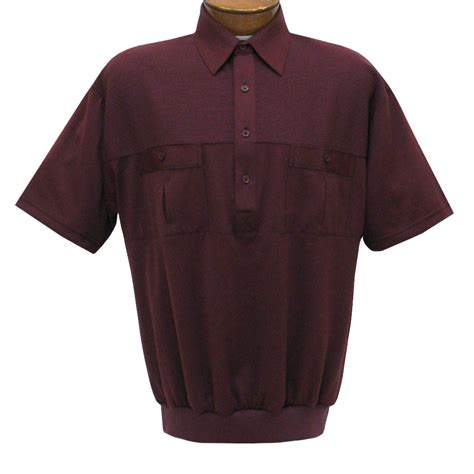 Mens Classics By Palmland Short Sleeve Pieced Knit Banded Bottom Shirt
