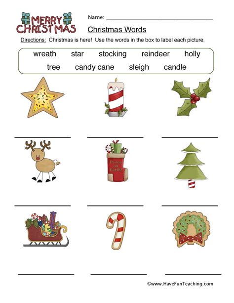 Huge pack of free printable christmas worksheets with super cute clipart! Christmas Worksheets - Have Fun Teaching