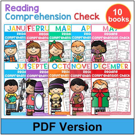 10 Books Reading Comprehension Check The Bundle For English Practice