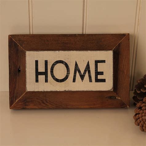 'home' Reclaimed Wooden Sign By Möa Design | notonthehighstreet.com