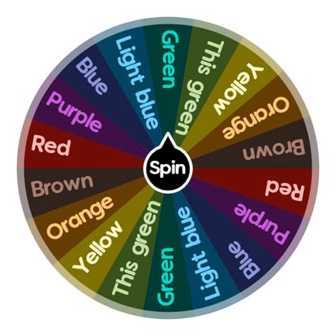 New Favorite Color Spin The Wheel App
