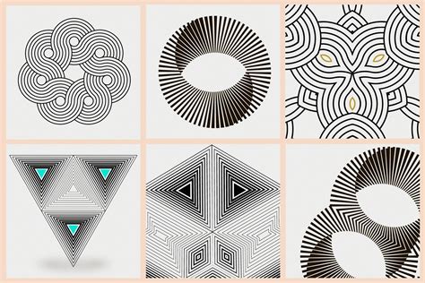 Illusion Linear Geometric Shapes Aisvgpng 211230 Illustrations