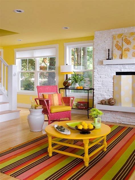 Juicy Color Scheme A Few Cans Of Paint Give This Living Room A