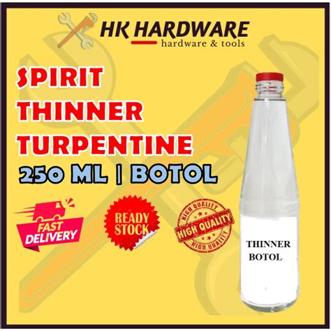 Thinner Spirit Turpentine Tiner Cleaner Botol 250 Ml Cuci Cat Paint