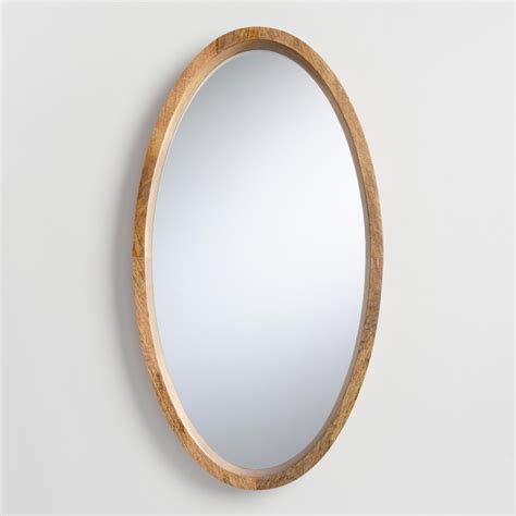 Oval Evan Mirror Natural Wood By World Market Mirror Wall Art