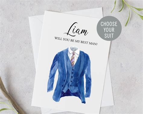 Groomsmen Proposal Card Will You Be My Best Man Usher Etsy