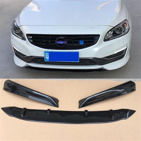 For 3PCS Volvo S60 Car Front Bumper Splitter Lips Diffuser Volvo V60 T5