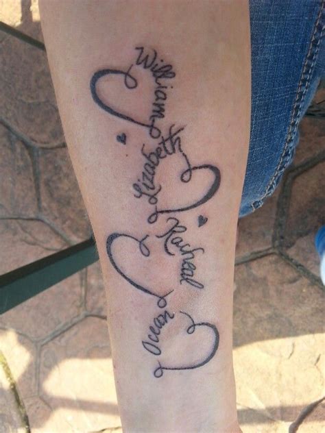 Heart Tattoos With Names For Women