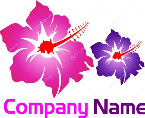 Illustration Art Of A Hibiscus Logo With Isolated Background Premium