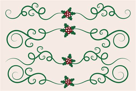 Christmas Lines Separator Text Dividers Graphic By Nurearth · Creative