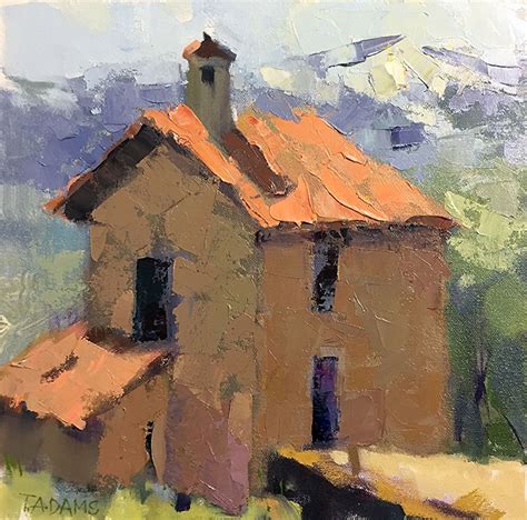 Little House In Tuscany A Palette Knife Painting By Virginia Painter