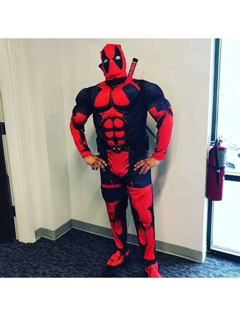 Buy Rubies Mens Universe Classic Muscle Chest Deadpool Costume Online