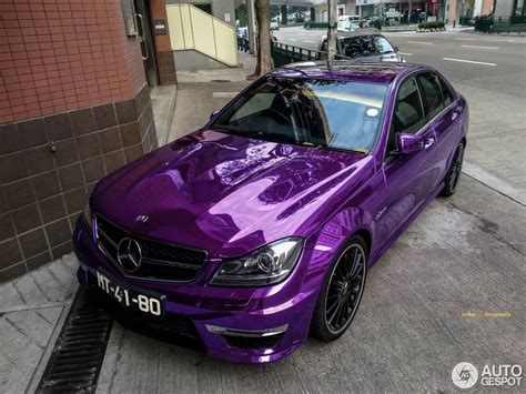 Purple Chrome Mercedes C63 Amg Ratbge