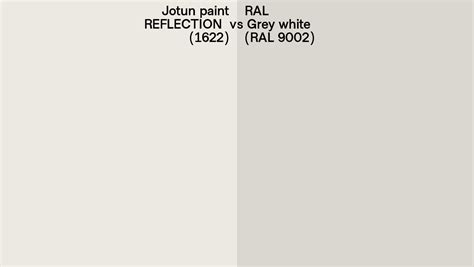 Jotun Paint REFLECTION 1622 Vs RAL Grey White RAL 9002 Side By Side