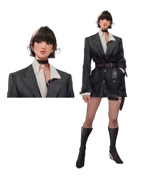 Artstation Agent Eunadraw Character Portraits Female Spy