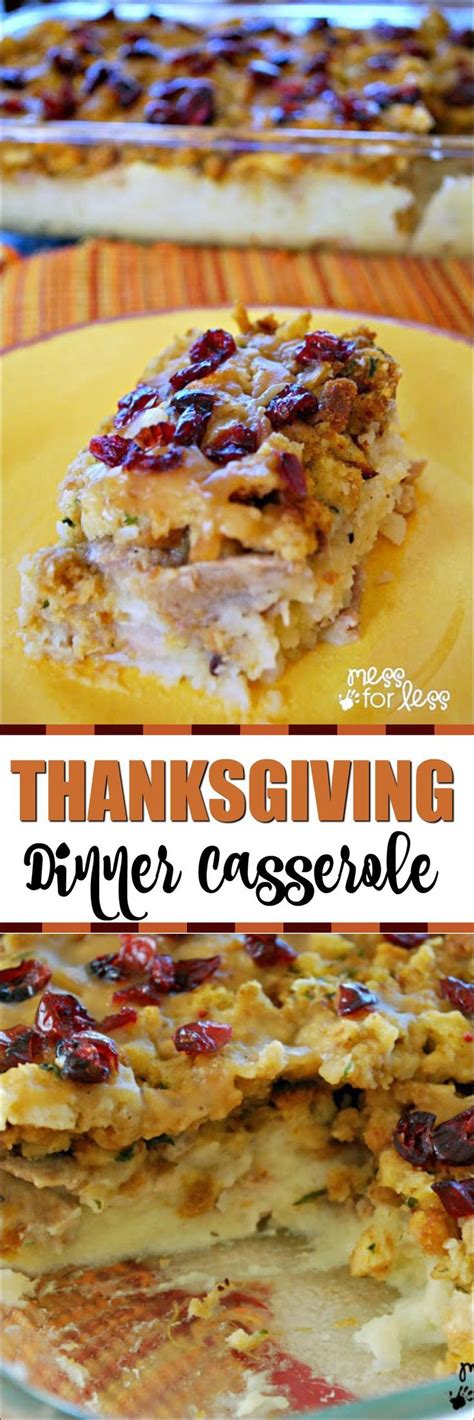 Thanksgiving Dinner Casserole This Turkey And Stuffing Casserole