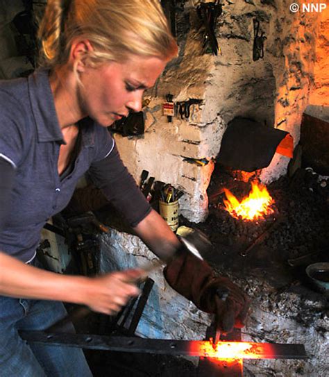 Shes Hot The Blonde Blacksmith Daily Mail Online