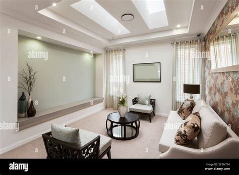 A living room in new luxury home Stock Photo - Alamy