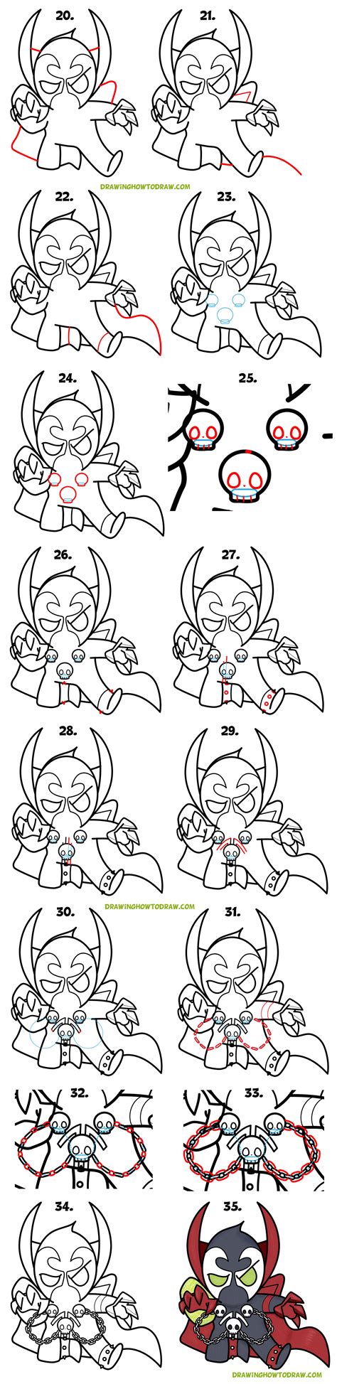 How To Draw A Chibi Spawn With Easy Step By Step Drawing Tutorial For