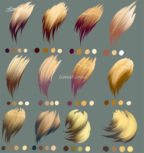 Blond Hair Colors By Overlord Jinral On Deviantart Colorful Drawings